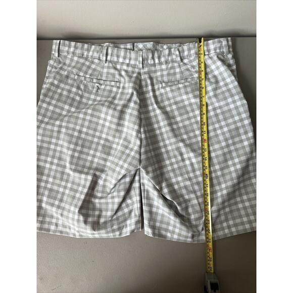 Nike Golf Shorts Men's 42 Grey Plaid Dri-Fit Stay Cool Performance Hybrid Flex - Picture 5 of 5
